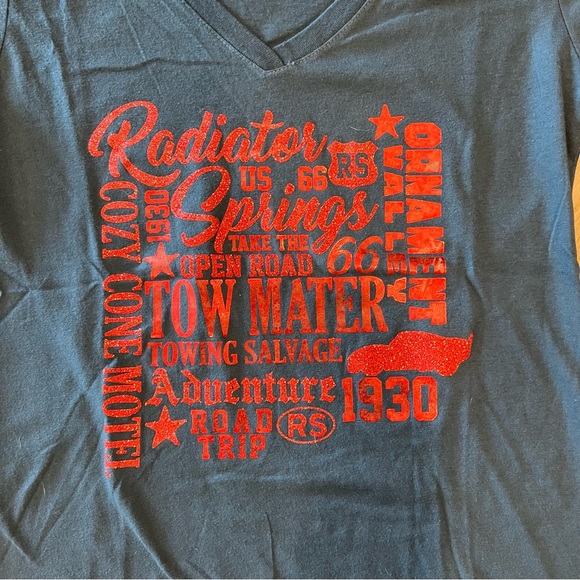 Disney Radiator Springs Glitter Text graphic t-shirt - Picture 2 of 4